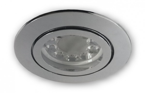 Dimmbarer LED Strahler 5W RGB + CCT GU10 230V - 68 mm Lochbohrung chrom glänzend