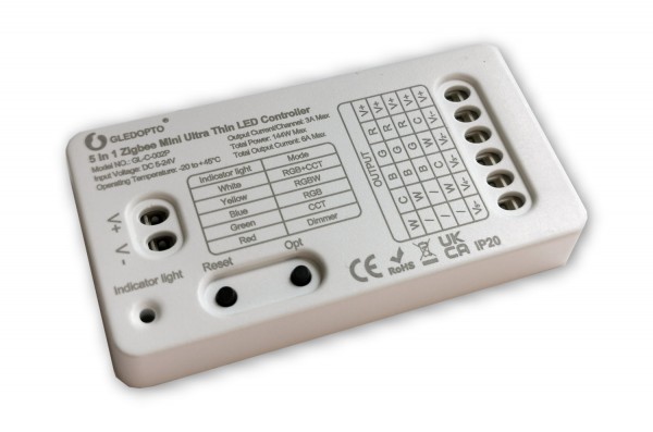 5 in 1 Zigbee + 2.4 G Mini Ultra Thin LED Controller