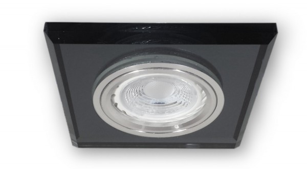 Flacher 230V LED Glas Spot S1371BK 5W neutralweiss dimmbar