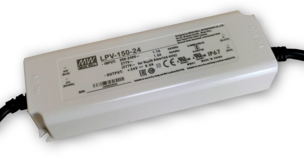 Mean Well - LED Trafo 24 V / 150 W - IP67