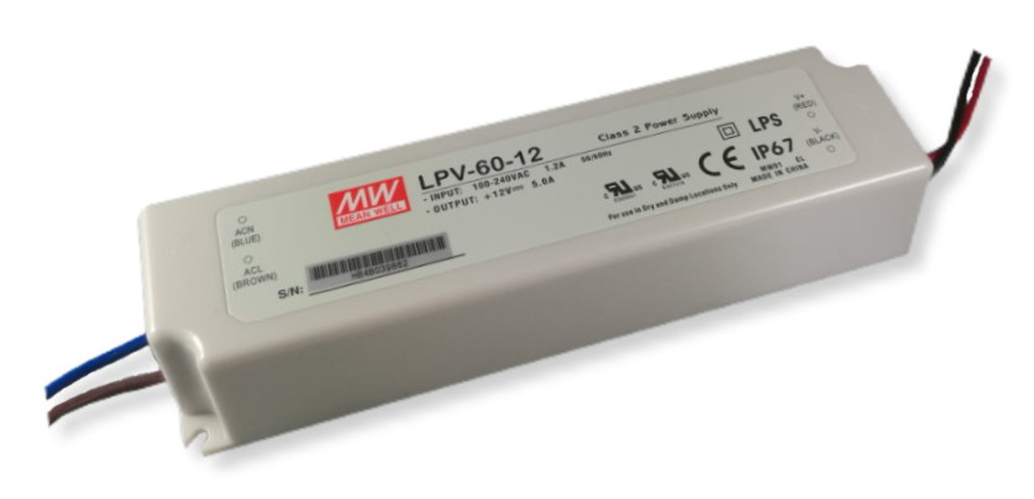 LED Trafo 35W 12V IP67, LED Trafo für LED Strips und Leuchtmittel von  Meanwell®