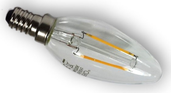 Dimmbares E14 Filament LED Leuchtmittel 7 Watt warmweiss