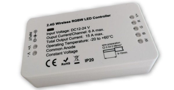 2.4G Wireless LED Controller RGB+W/WW+Dimmer