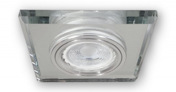Flacher 230V LED Glas Spot S1371WH GU10-Modul 4,5W neutralweiss
