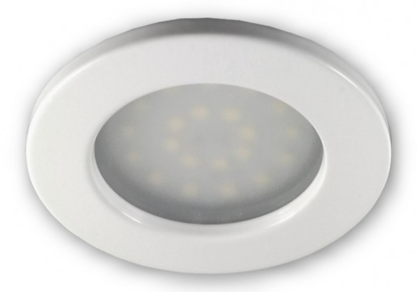 Flacher LED Einbaustrahler 230 V weiss 9252 - 2 W warmweiss