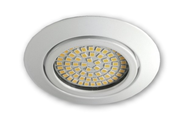 230 V LED Spot S0307 weiss - geringe Einbautiefe - 3,5 W (WW)