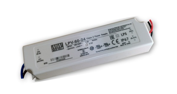 Mean Well - LED Trafo 60 W / 24 V - IP67